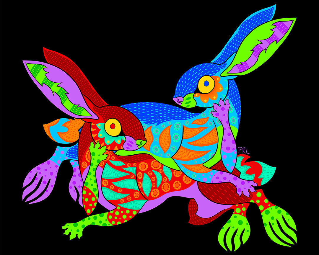 2023 rabbits (2023) Digital drawing made in Photoshop CS6.