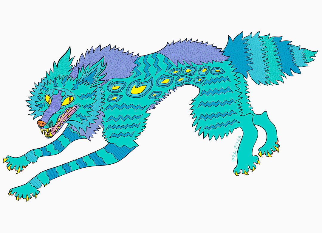 wolf (2023) Digital drawing made in Procreate.